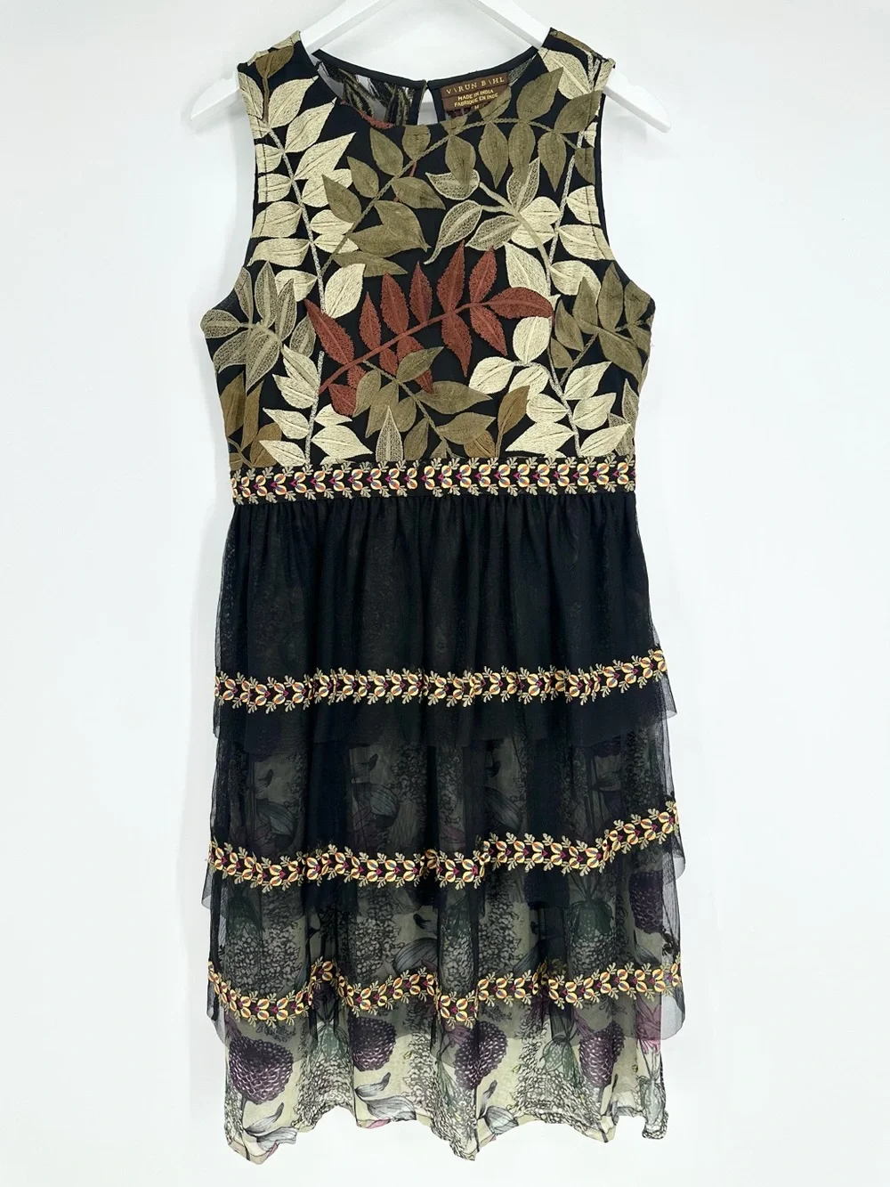 Anthropologie Varun Bahl Embroidered Vigne Dress - Picture 4 of 16